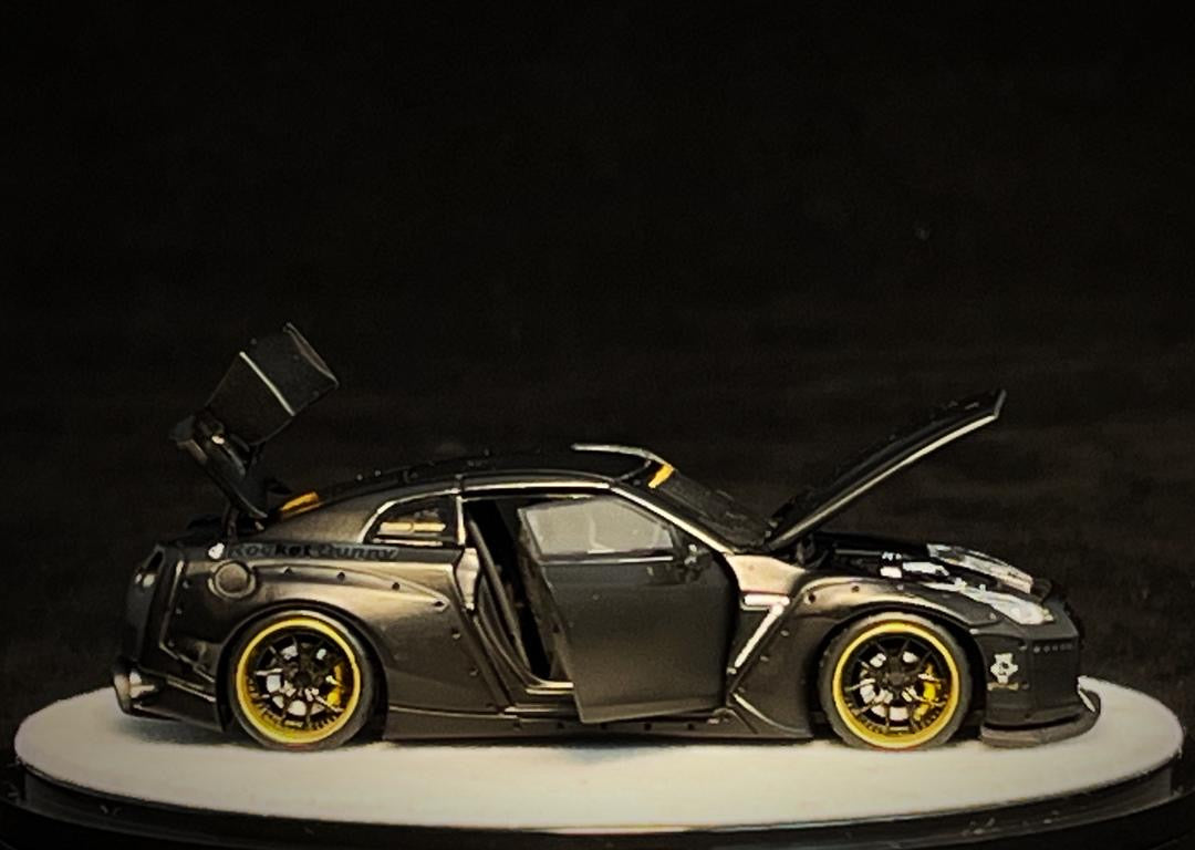PGM 1:64 Rocket Bunny GT-R R35 Matte Black Luxury Version