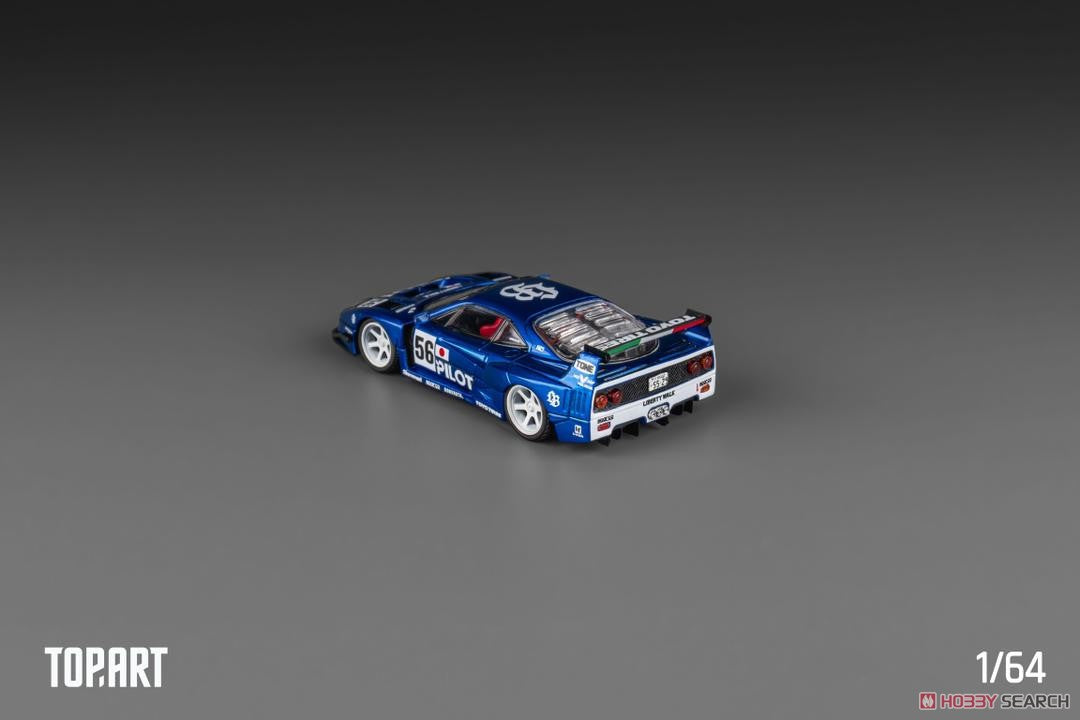 TopArt 1:64 LBWK F40 Pilot - Blue Chrome