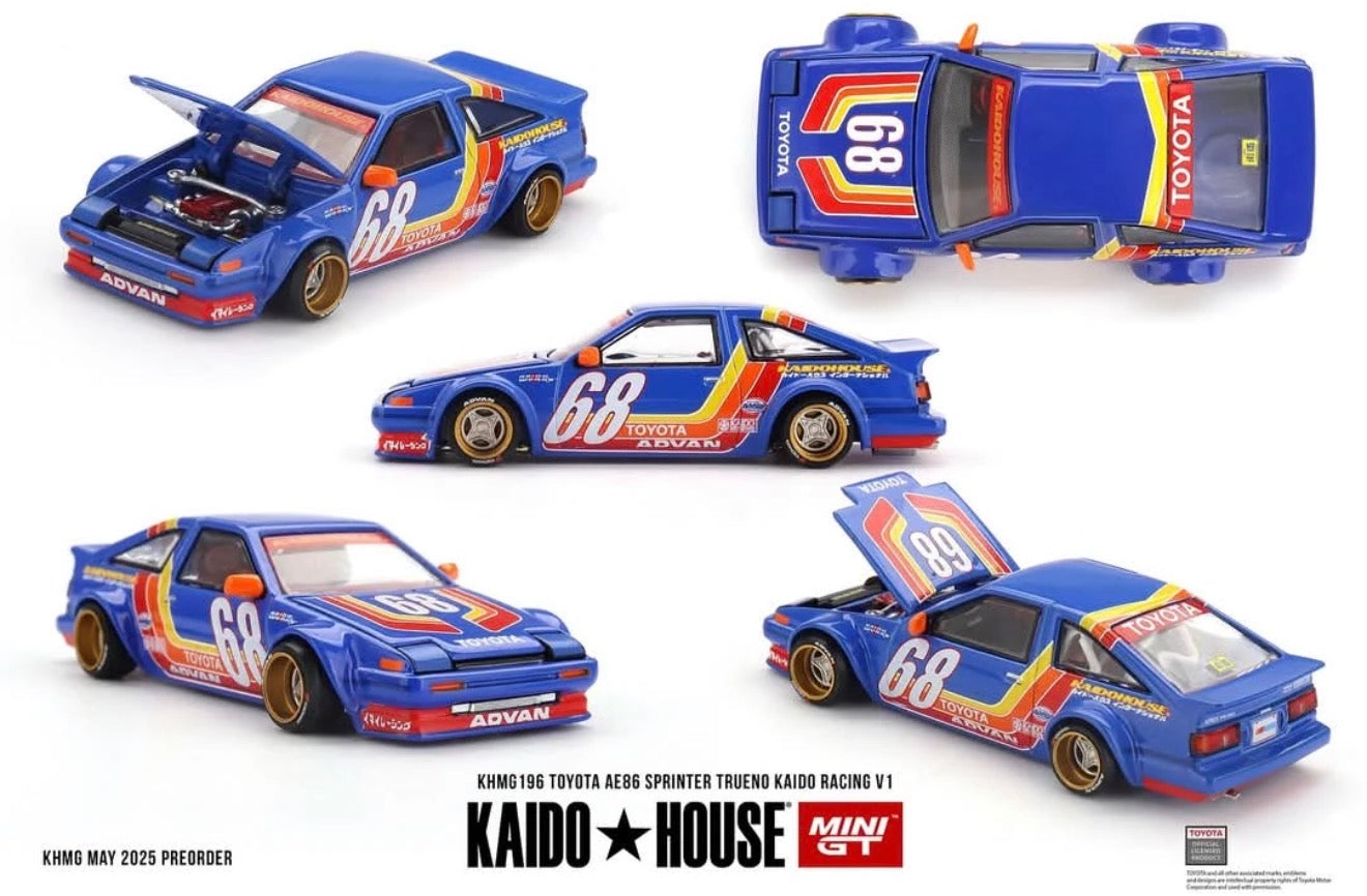 Kaido House 1:64 Toyota AE86 Sprinter Trueno Kaido Racing V1 - Regular & Chase PAIR