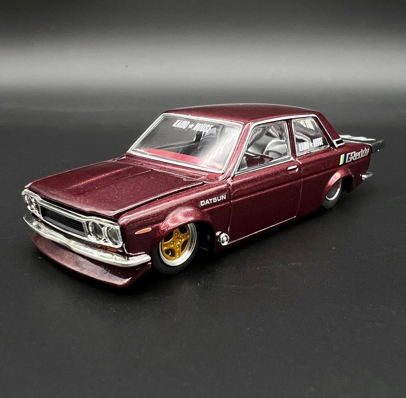 Kaido House 1:64 BLKLTD Datsun 510 Pro Street GReddy Black Limited - KHMG039