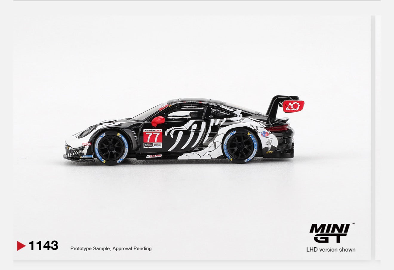 **LIMIT 2** MiniGT 1:64 Porsche 911 GT3 R #77 AO Racing 2025 IMSA Petit Le Mans #1143