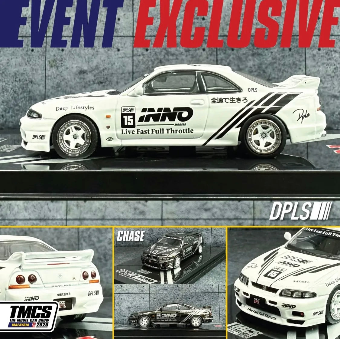 Inno64 1:64 TMCS Malaysia 2025 Exclusive - DPLS Nissan Skyline GT-R R33