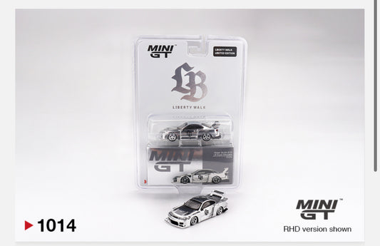 MiniGT 1:64 LB Super Silhouette Nissan Silvia S15 Silver Chrome - TASKL 2025 Exclusive