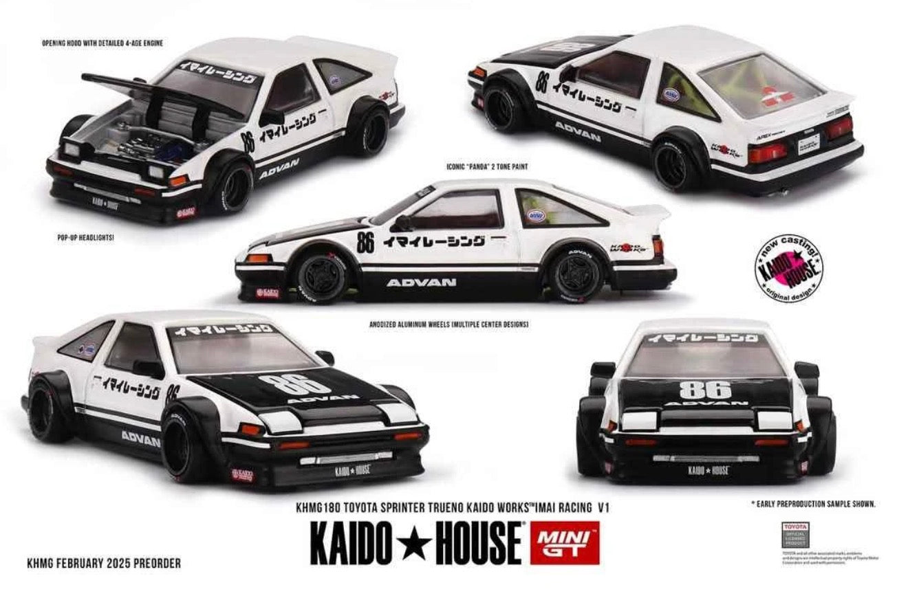 Kaido House 1:64 Toyota AE86 Sprinter Trueno Kaido Street V1 - Regular & Chase PAIR