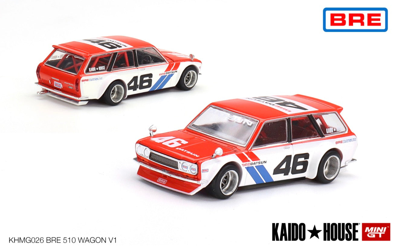 Kaido House 1:64 Datsun KAIDO 510 Wagon BRE V1 - Regular & Chase PAIR