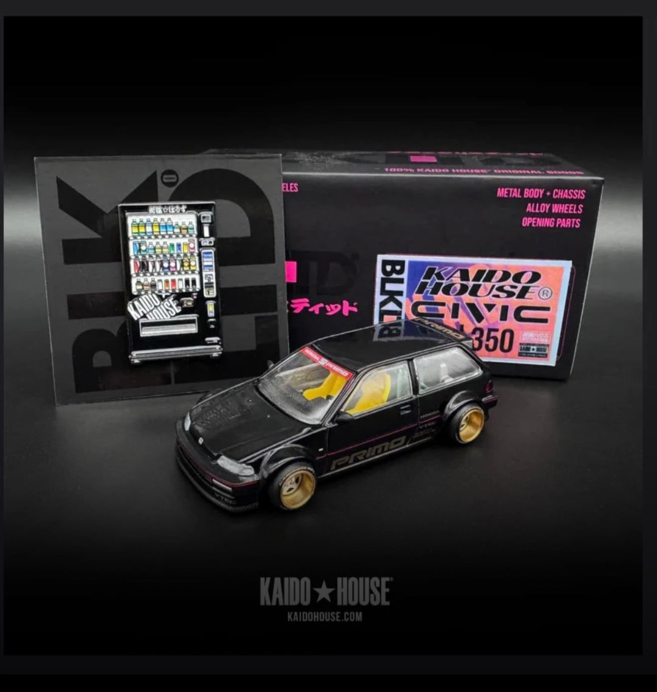 Kaido House 1:64 BLKLTD Honda Civic (EF) Kaido Works With Pin - KHMG135
