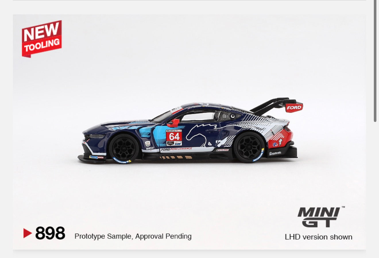 **LIMIT 1** MiniGT 1:64 Ford Mustang GT3 #64 Ford Multimatic Motorsports 2024 IMSA Daytona 24 Hrs #898
