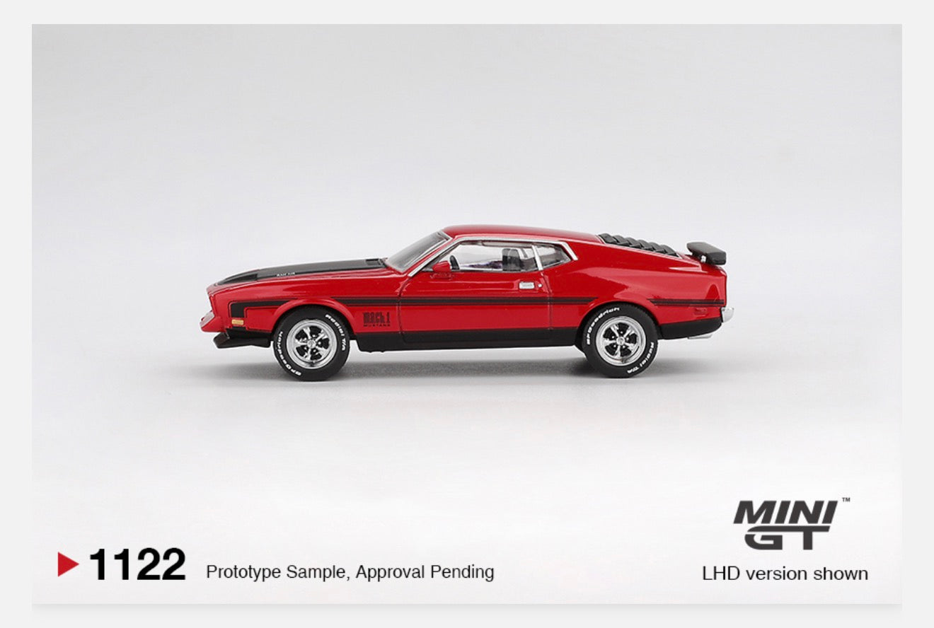 MiniGT 1:64 Ford Mustang Mach1 1971 - Race Red #1122