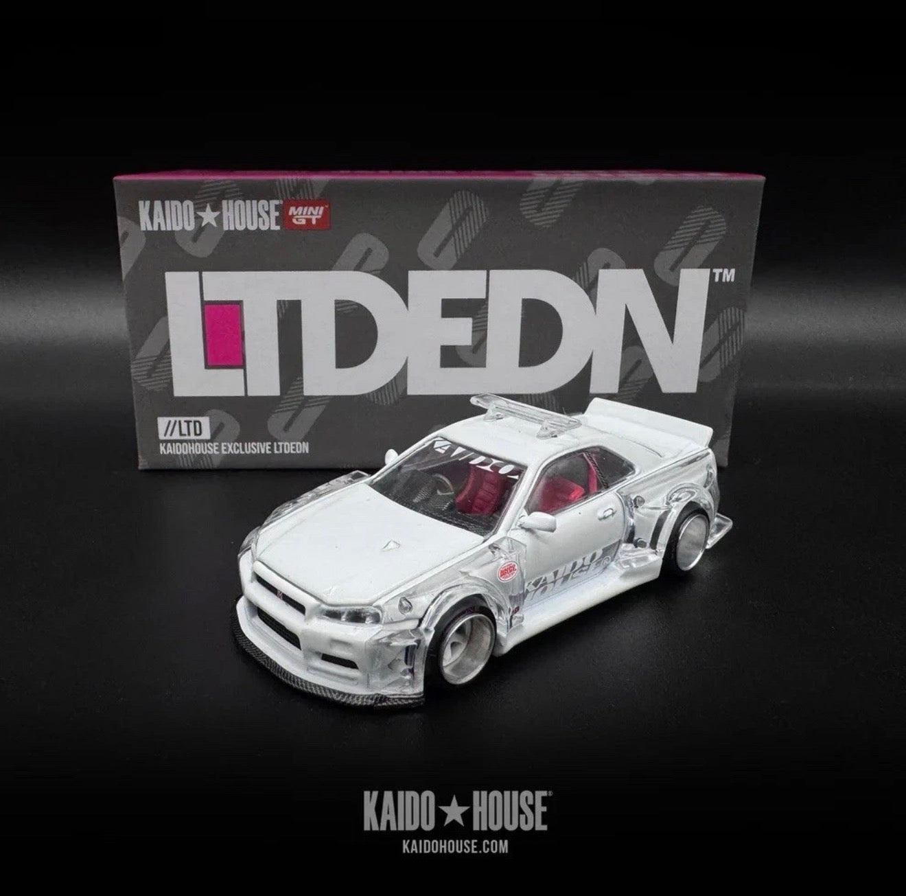 Kaido House 1:64 LTDEDN Skyline R34 GT-R Shinjuku V2 “GHOST” - KHMG159