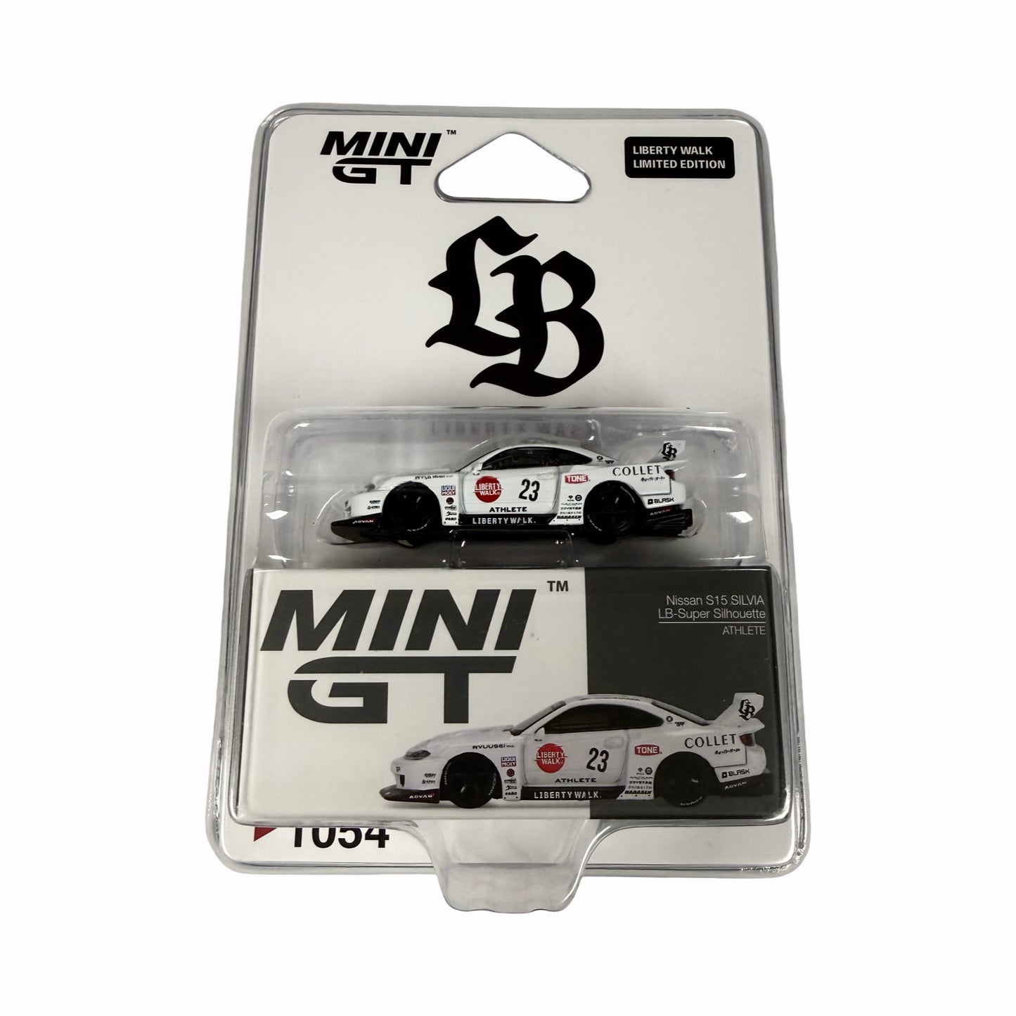 MiniGT 1:64 Nissan LB-Super Silhouette S15 Silvia Athlete – White - LBWK Store Exclusive Blister #1054