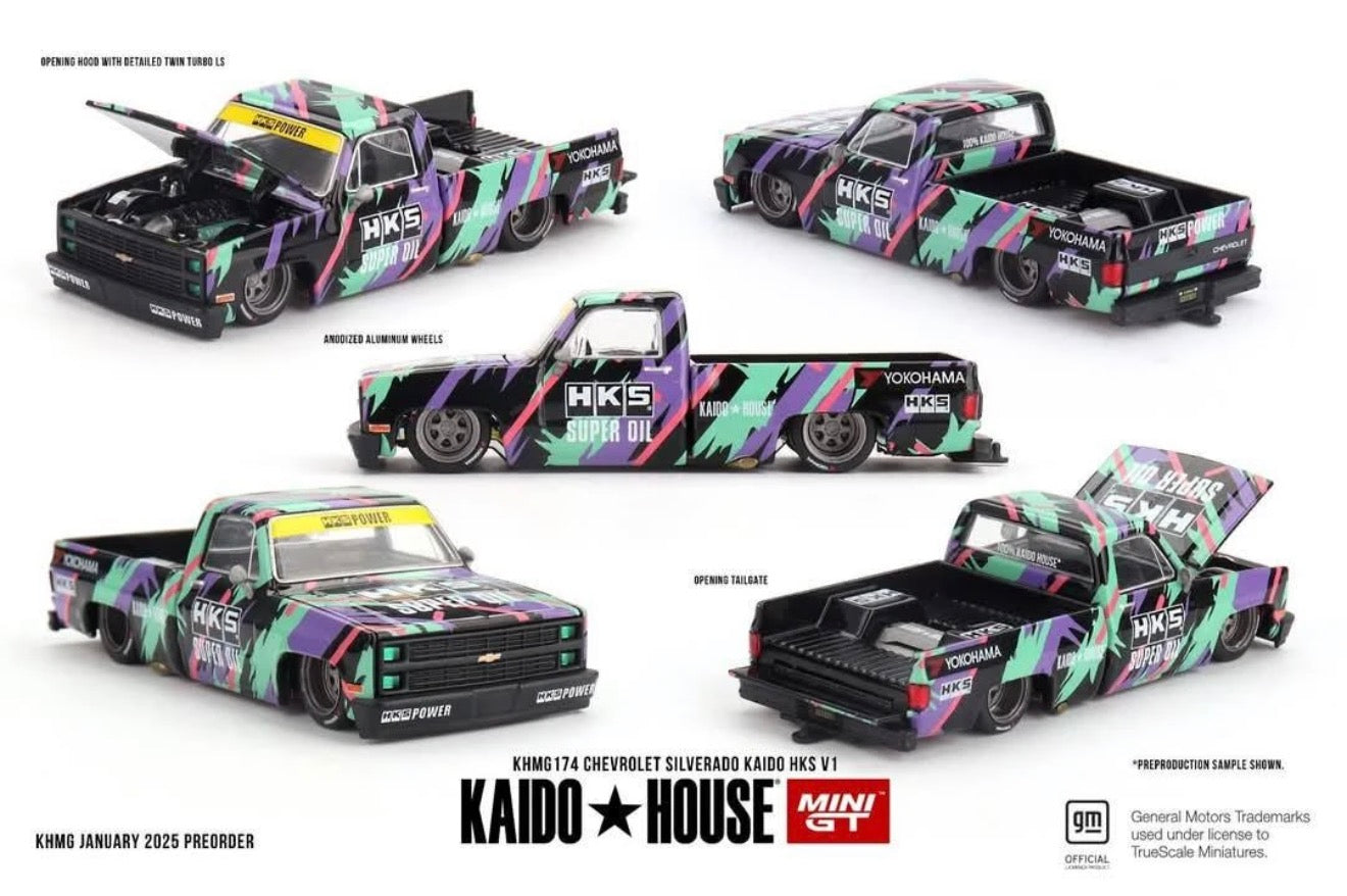 Kaido House 1:64 Chevrolet Silverado Kaido HKS V1 - Regular & Chase PAIR