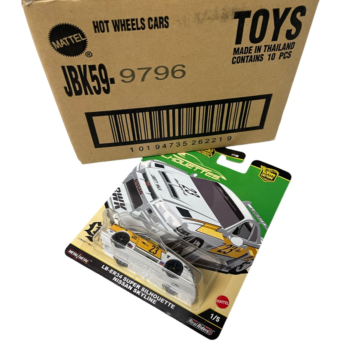 Hot Wheels 1:64 Premium 2025 Car Culture Silhouettes Nissan Skyline LB-ER34 **SOLID CASE**