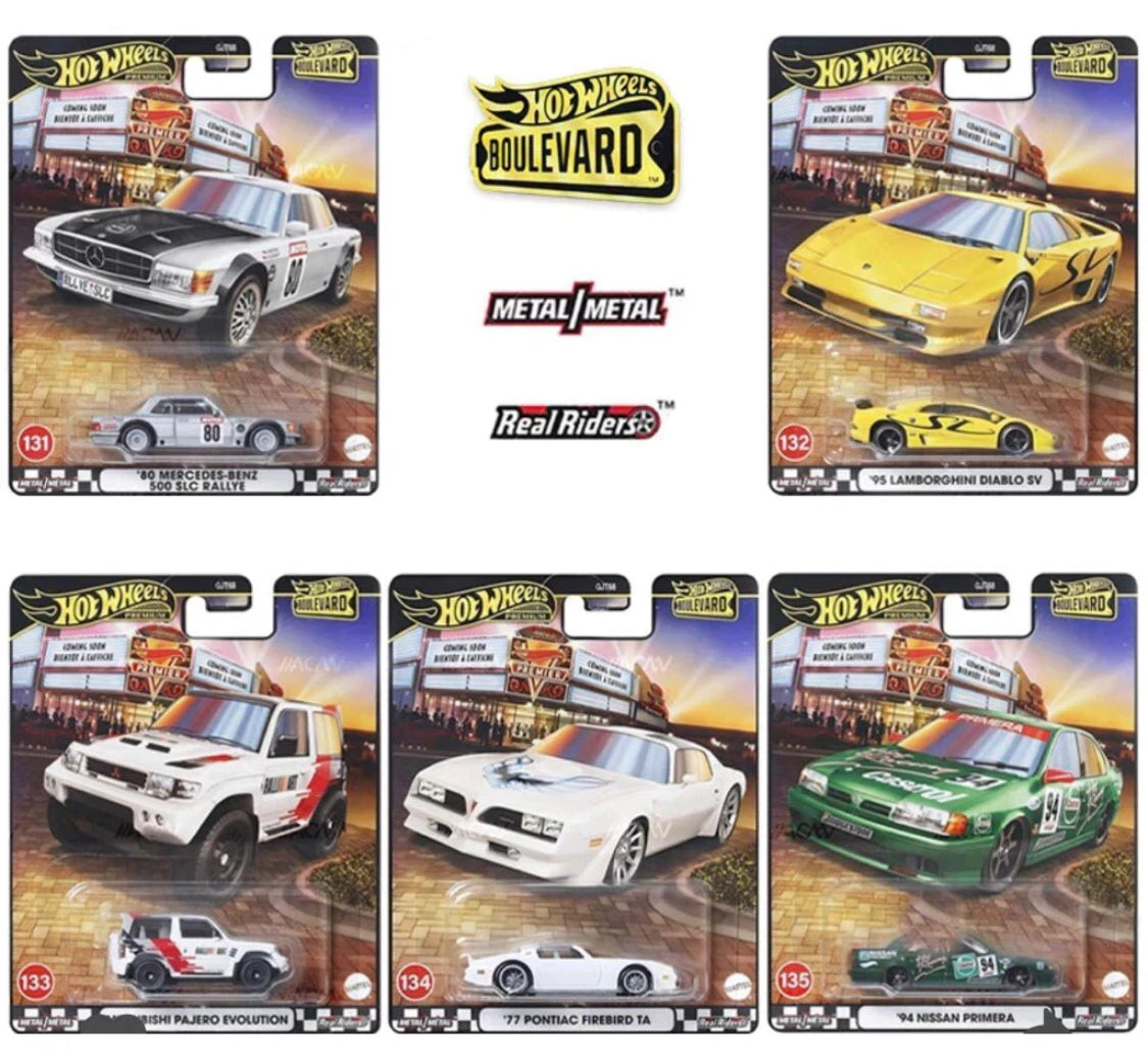 Hot Wheels 1:64 2025 Premium Boulevard Series - 958D *Set Of 5*