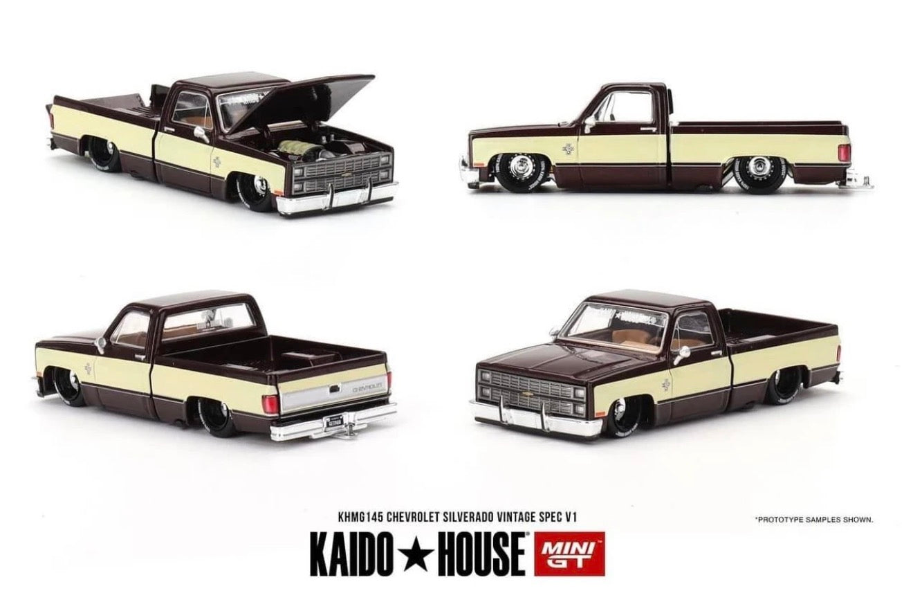 Kaido House 1:64 Chevrolet Silverado Vintage Spec V1 - Regular & Chase PAIR
