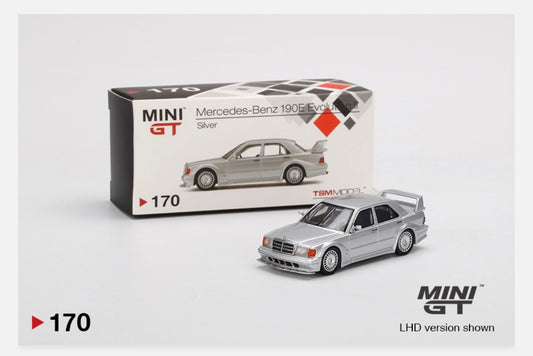 MiniGT 1:64 Mercedes-Benz 190E 2.5-16 Evolution II DTM Silver #170