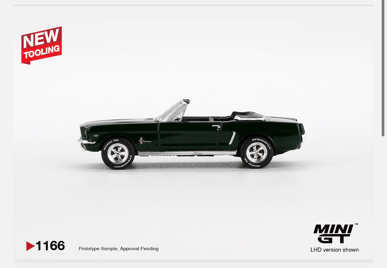 MiniGT 1:64 Ford Mustang Convertible 1964 Highland Green #1166