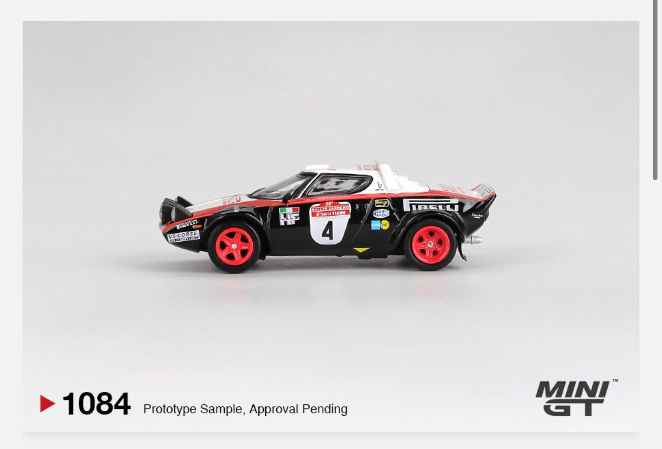 MiniGT 1:64 Lancia Stratos HF #4 1978 Rally Sanremo Winner #1084
