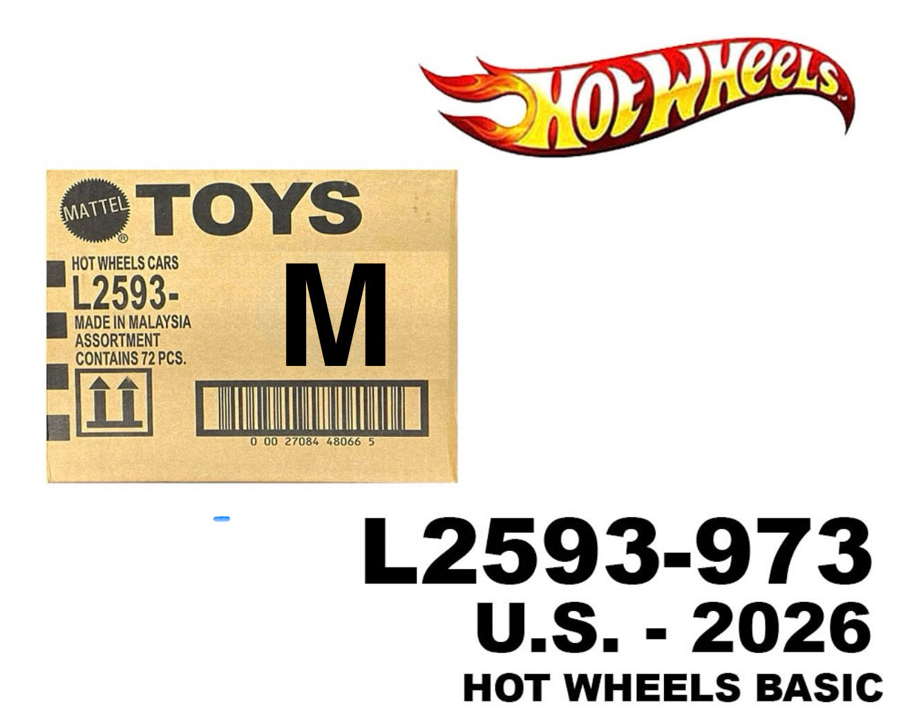 Hot Wheels 1:64 Basic Cars USA Assortment - 2026 M Factory Sealed Case