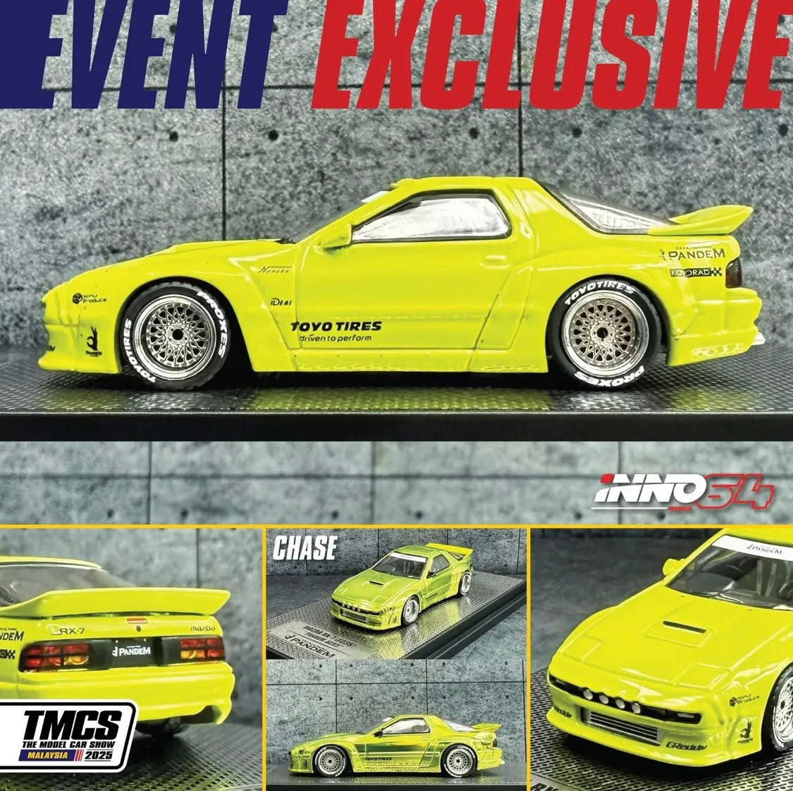 Inno64 1:64 TMCS Malaysia 2025 Exclusive - Mazda RX-7 FC3S Pandem Aero