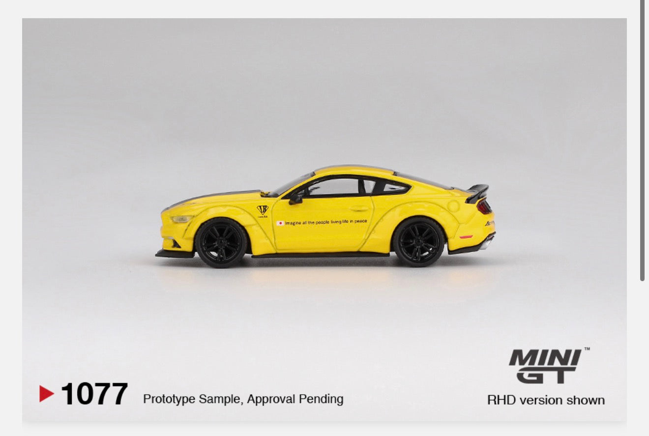 MiniGT 1:64 LB Works Ford Mustang Triple Yellow #1077