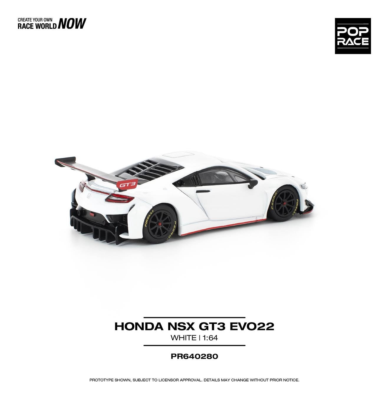 Pop Race 1:64 Honda NSX GT3 EVO22 - White