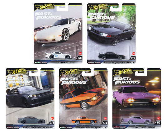 Hot Wheels 1:64 Premium 2025 Fast & Furious - K Assortment - Set OR Case