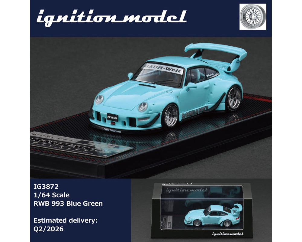 Ignition Model 1:64 Rauh-Welt Begriff RWB 993 – Blue Green