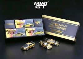 MiniGT 1:64 Tokyo Auto Salon TAS 2025 Top Secret Gold Chrome 3 Car Set
