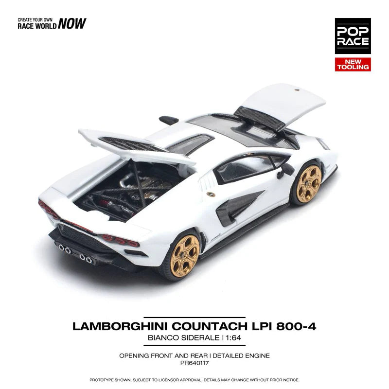 Pop Race 1:64 Lamborghini Countach LP800 - White