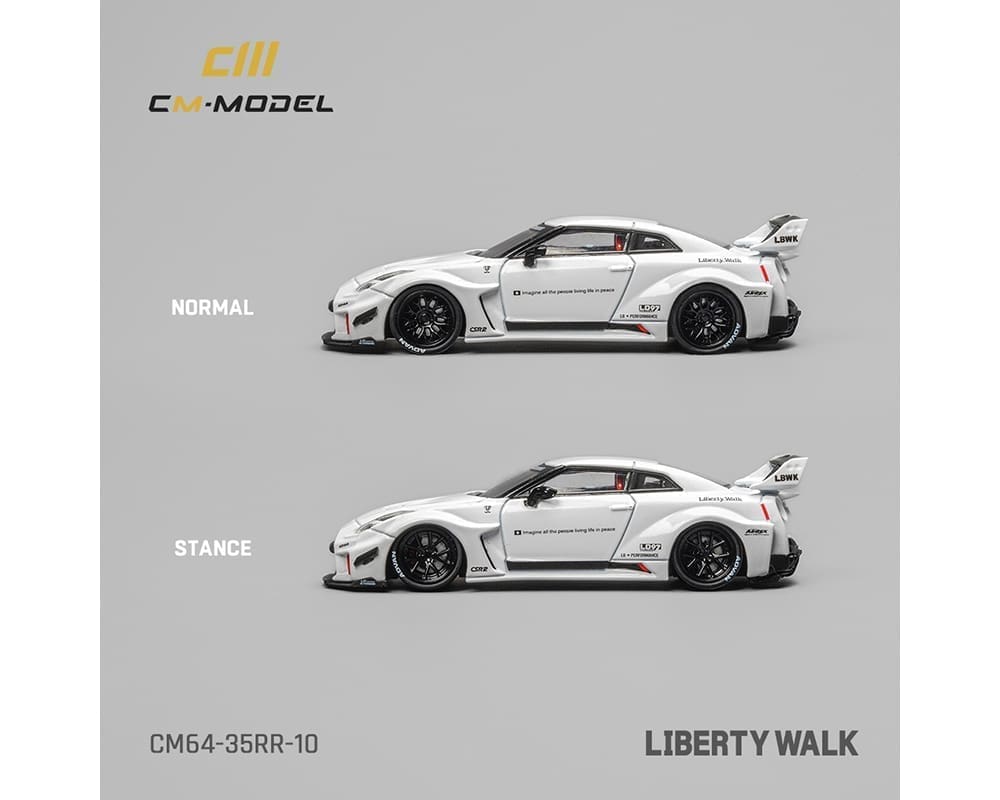 CM Model 1:64 Nissan LBWK Super Silhouette 35GT-RR - White