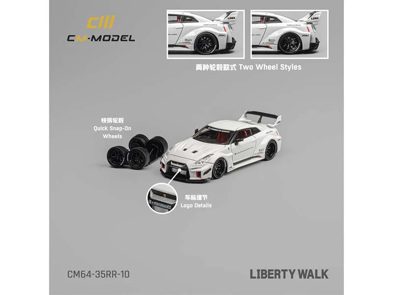 CM Model 1:64 Nissan LBWK Super Silhouette 35GT-RR - White