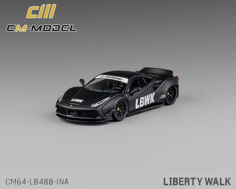 CM Model 1:64 LBWK F488 Widebody - Indonesia Exclusive Black