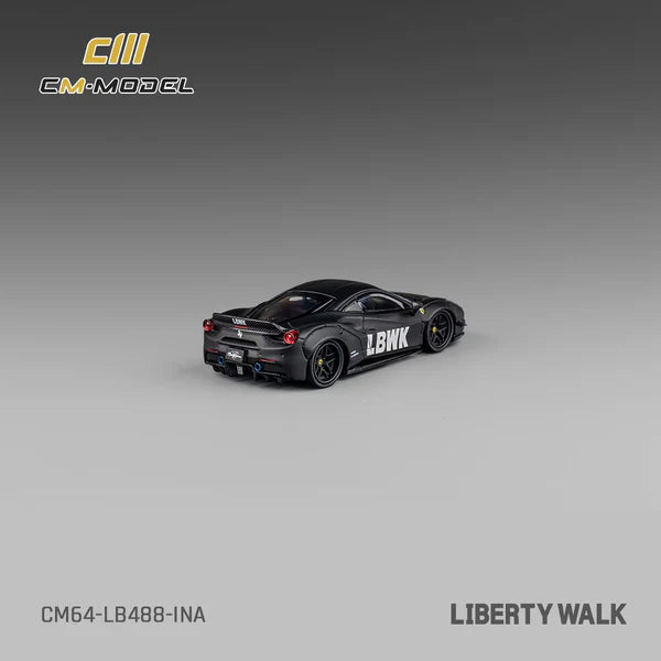 CM Model 1:64 LBWK F488 Widebody - Indonesia Exclusive Black