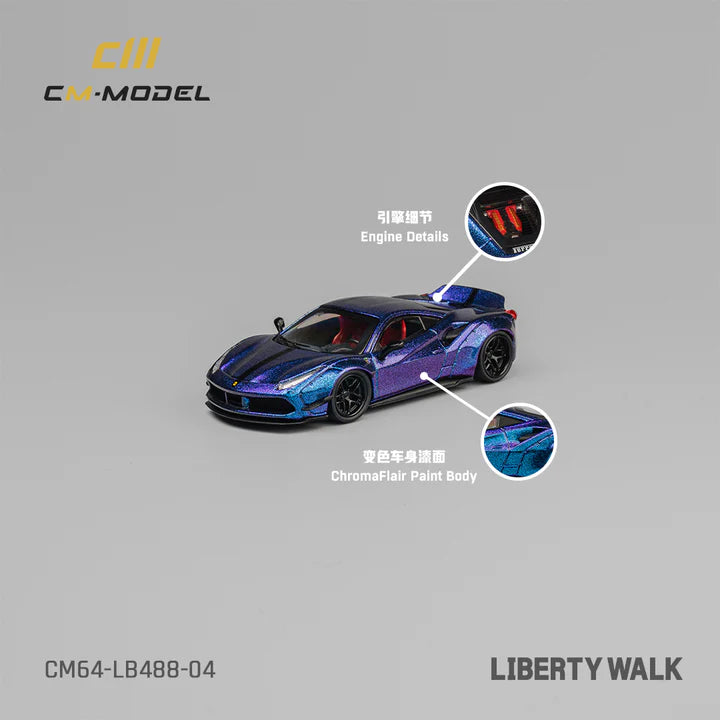 CM Model 1:64 LBWK F488 Widebody - Chameleon