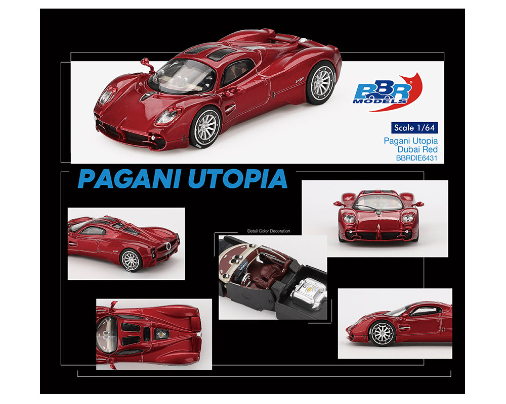 BBR Models 1:64 Pagani Utopia – Dubai Red