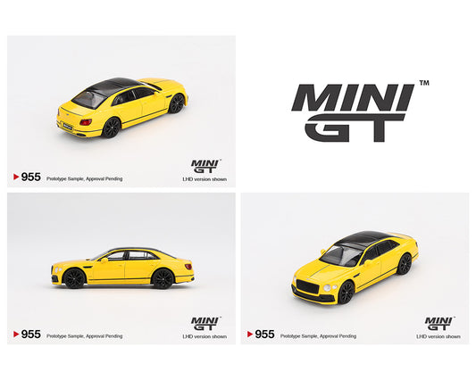 MiniGT 1:64 Bentley Flying Spur – Monaco Yellow #955