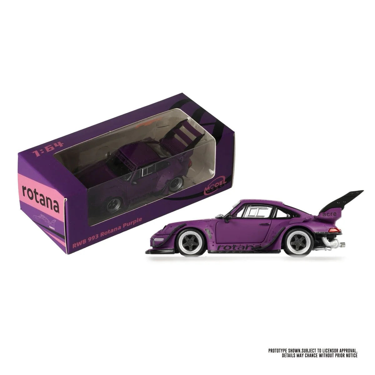 Model Model 1:64 Porsche RWB 993 Rotana Purple