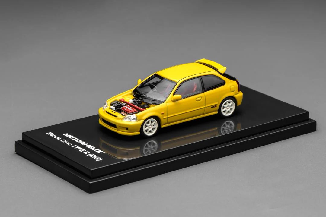 MotorHelix 1:64 Honda Civic Type R (EK9) Yellow
