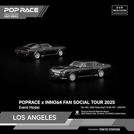 Pop Race 1:64 2025 Social Tour Los Angeles Exclusive - Black Chrome GT500