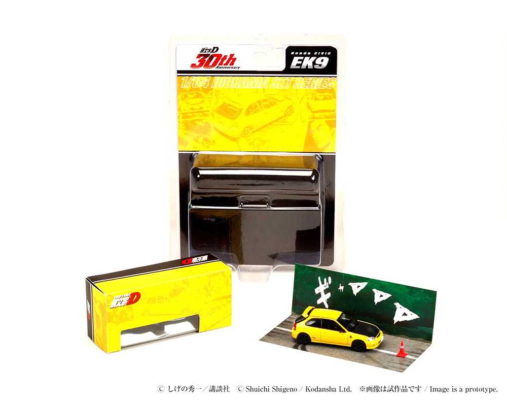 Hobby Japan 1:64 Initial D 30th Anniversary Honda CIVIC (EK9) Todojuku / INITIAL D Tomoyuki Tachi VS Takumi Fujiwara – JDM64
