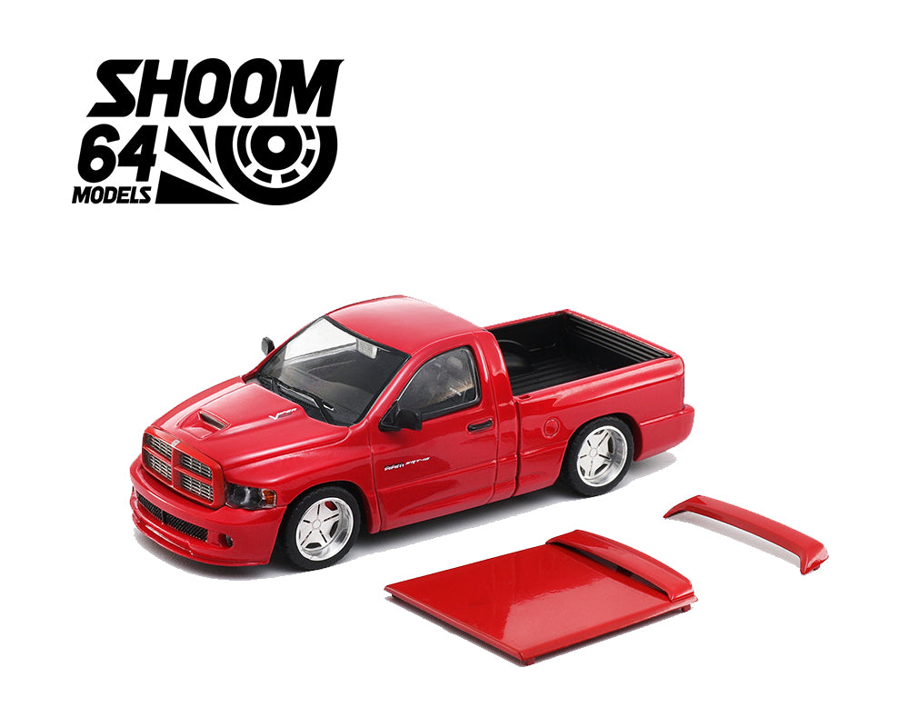 Shoom64 1:64 2003 Dodge Ram SRT-10 Pickup – Red