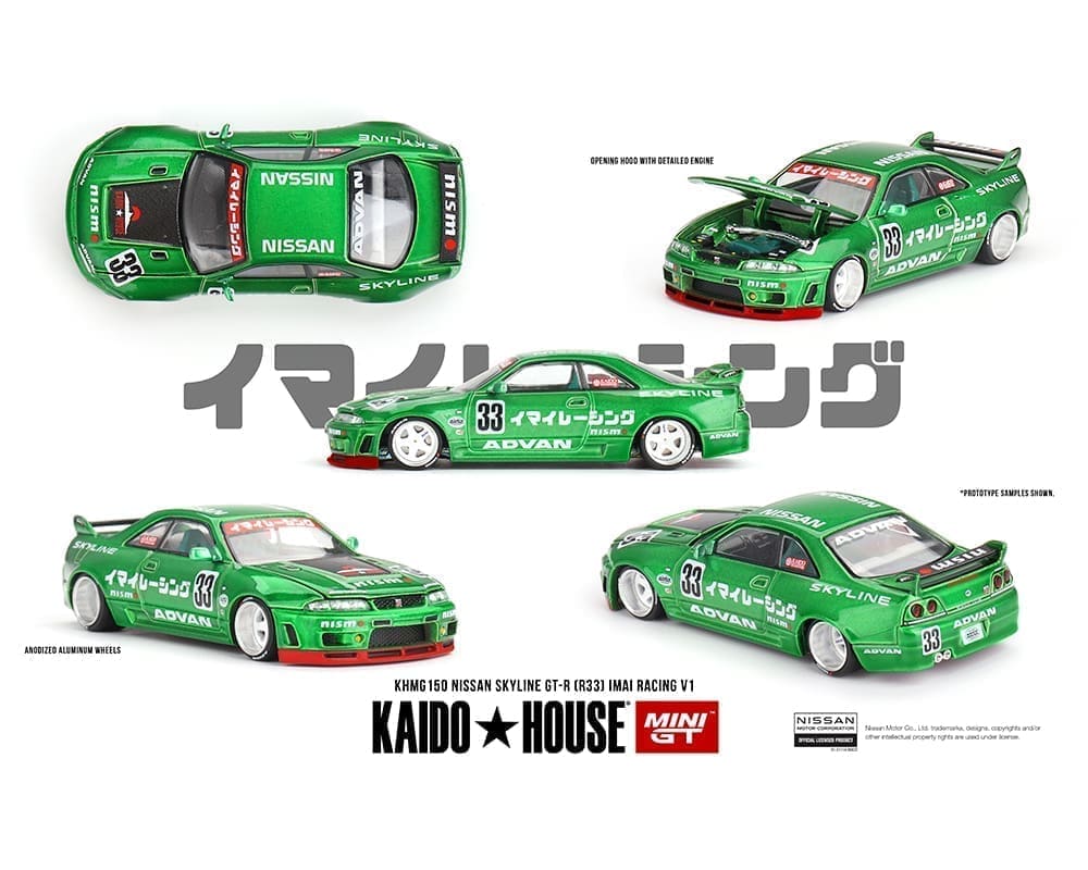 MiniGT X Kaido House 1:64 Nissan Skyline GT-R R33 - Imai Racing V1