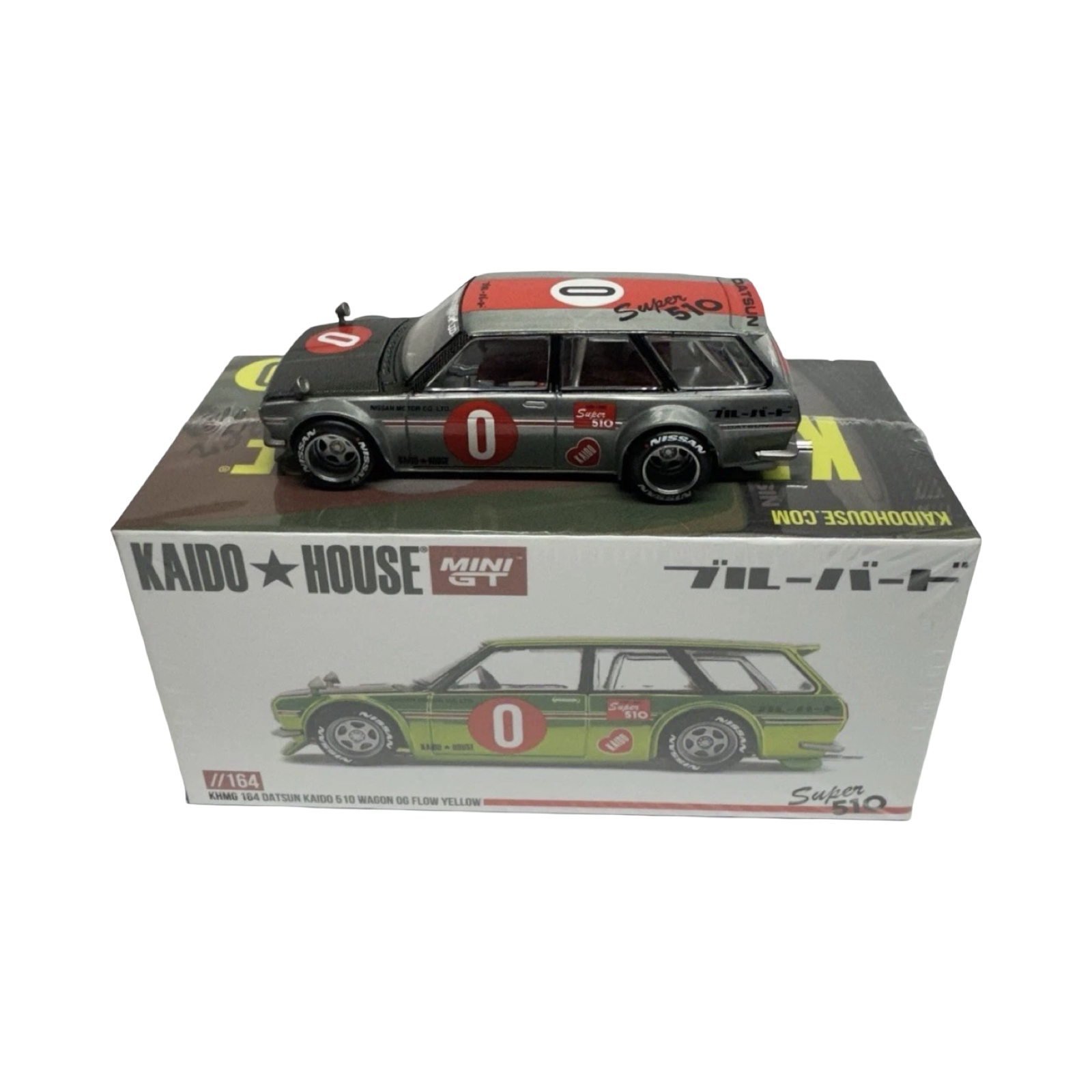 MiniGT X Kaido House 1:64 Datsun Kaido 510 Wagon OG Flo Yellow