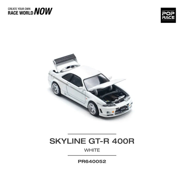 Pop Race 1:64 Nissan GT-R R33 Nismo 400R - White