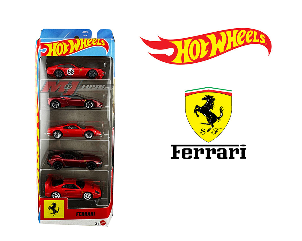 Hot Wheels 1:64 2026 Basic 5 Pack Set - Ferrari – Myguycollectibles