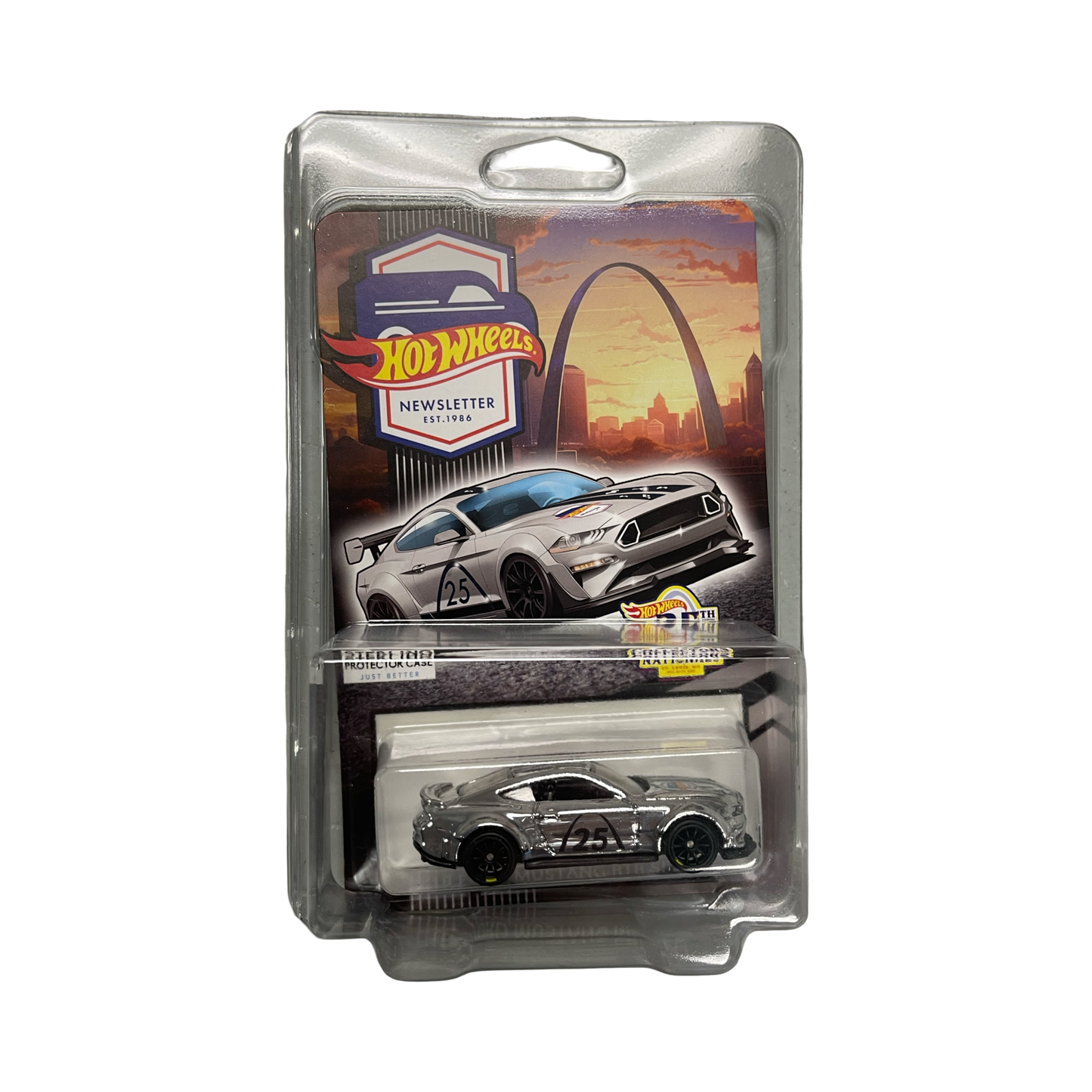 Hot Wheels 1:64 25th Nationals St. Louis, MO Convention Newsletter Mustang Chrome