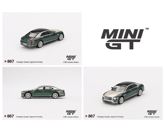 MiniGT 1:64 Bentley Flying Spur – White Sand Verdant #867
