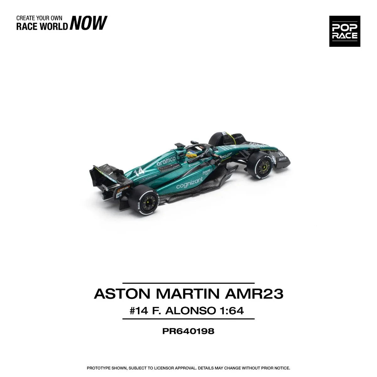 Pop Race 1:64 Aston Martin AMR23 F1 #14 F. Alonso