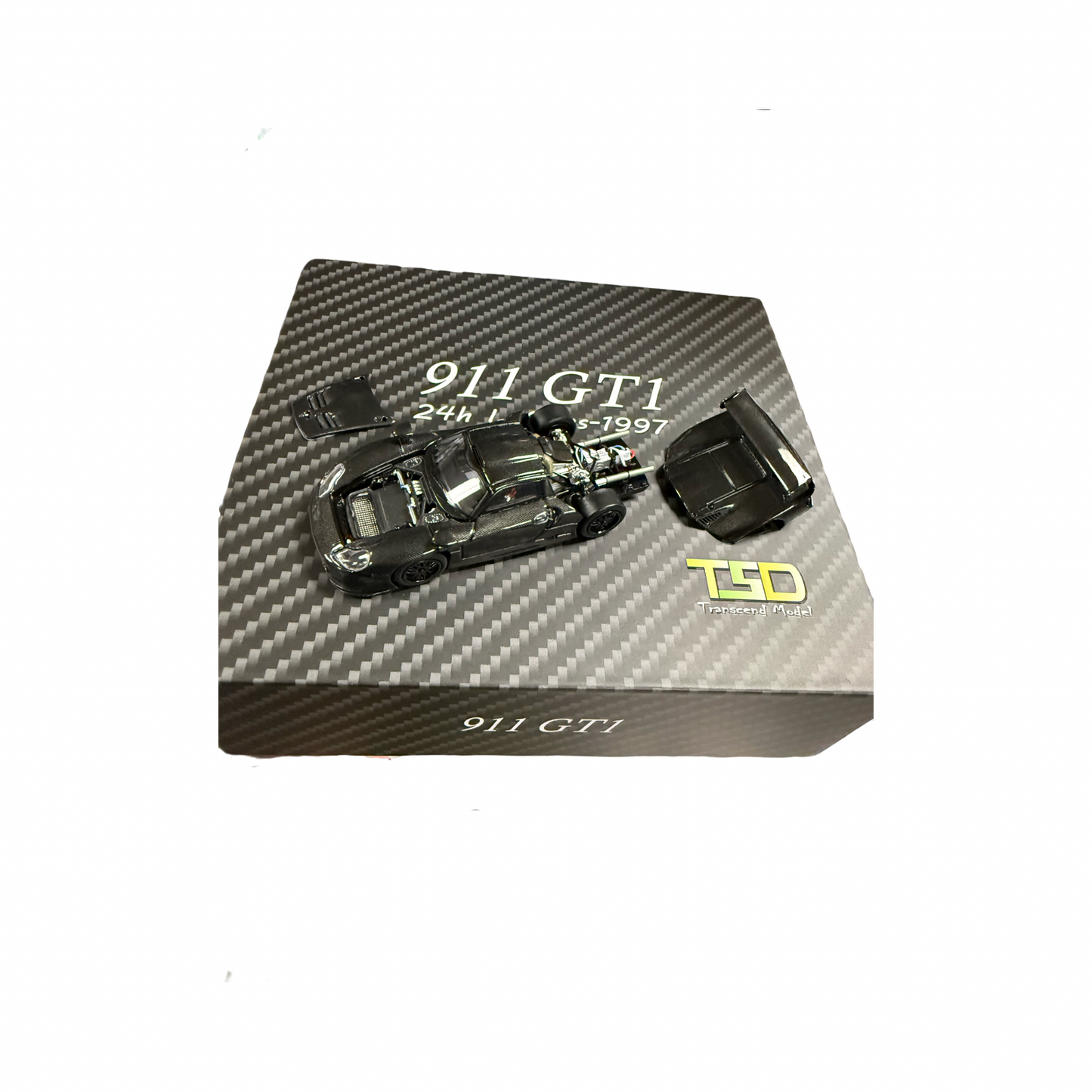 Transcend Model 1:64 Porsche 911 GT1 24H Lemans 1997 - Black Carbon