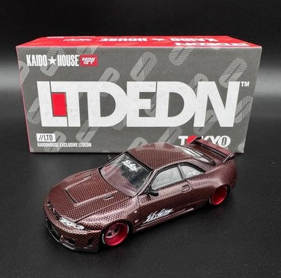 Kaido House 1:64 LTDEDN 2025 Tokyo Auto Salon Exclusive Nissan Skyline GT-R R33 Active Carbon Red - KHMG171